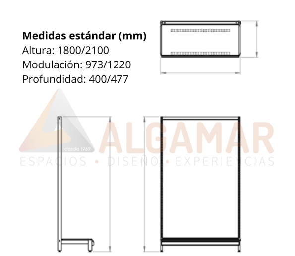 Gondola de pared estandar 2 ALGAMAR 595x516