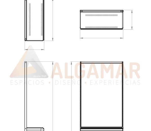 Gondola de pared estandar 3 ALGAMAR 595x516