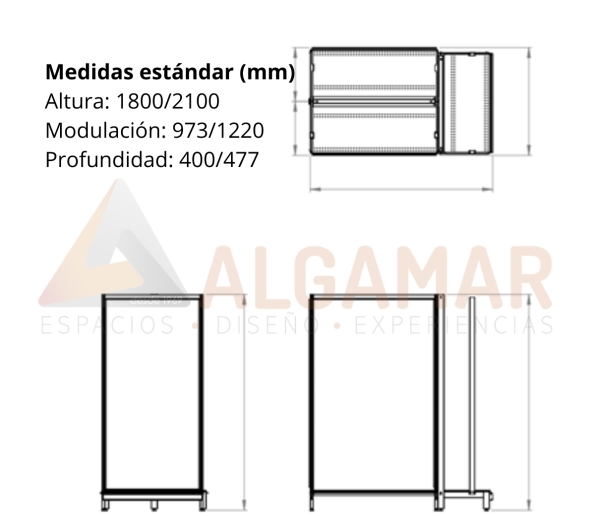 Tope de gondola estandar 2 ALGAMAR 595x516